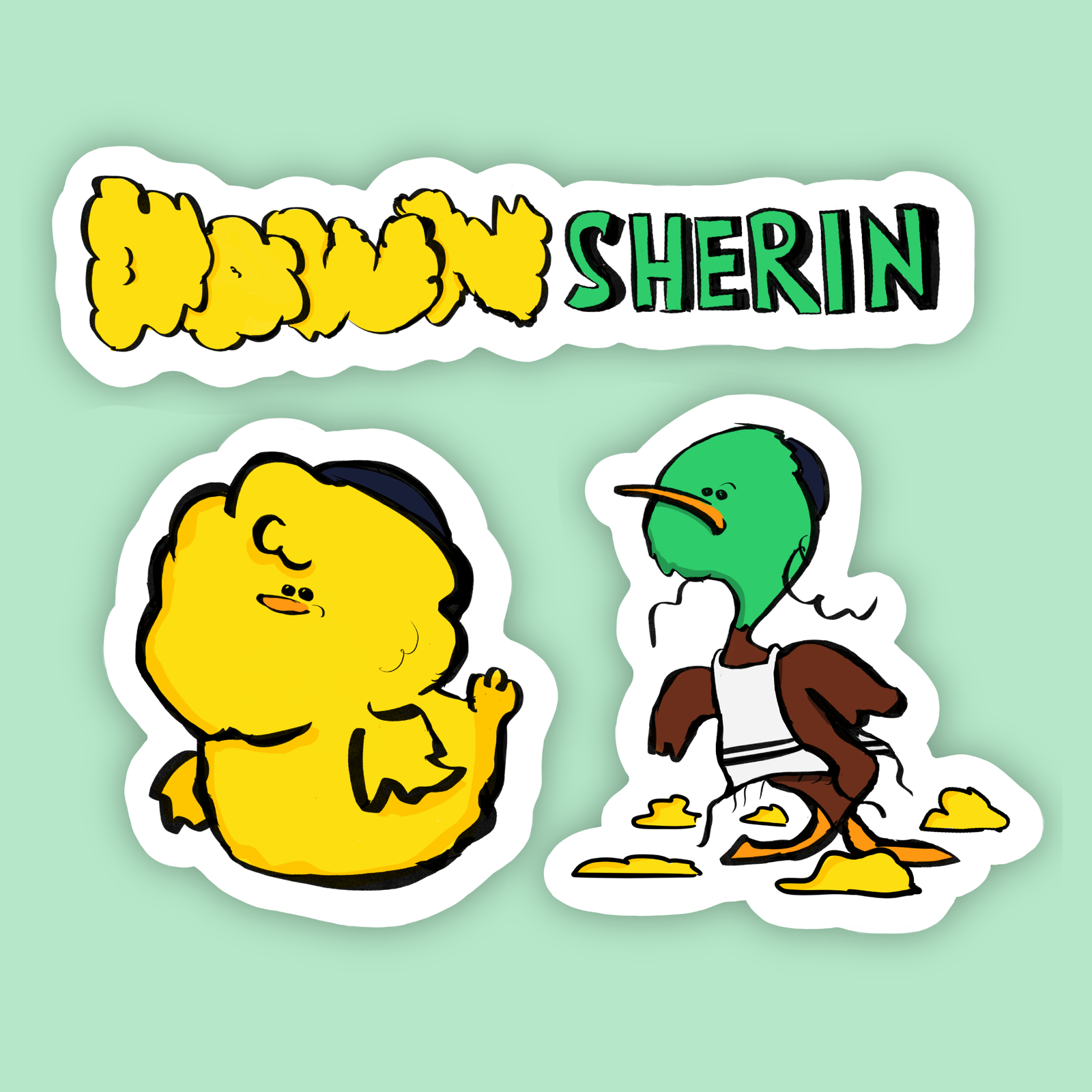 Downsherin Sticker Set