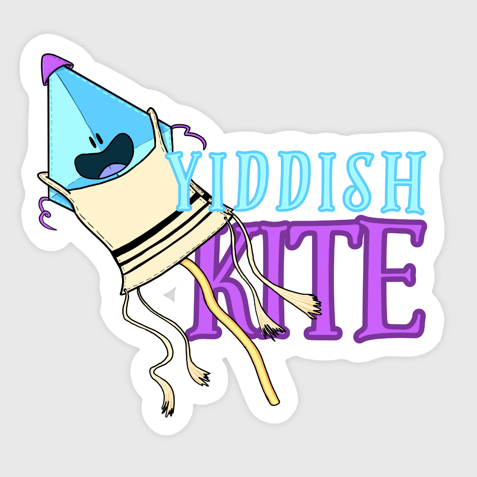 Yiddish Kite Sticker