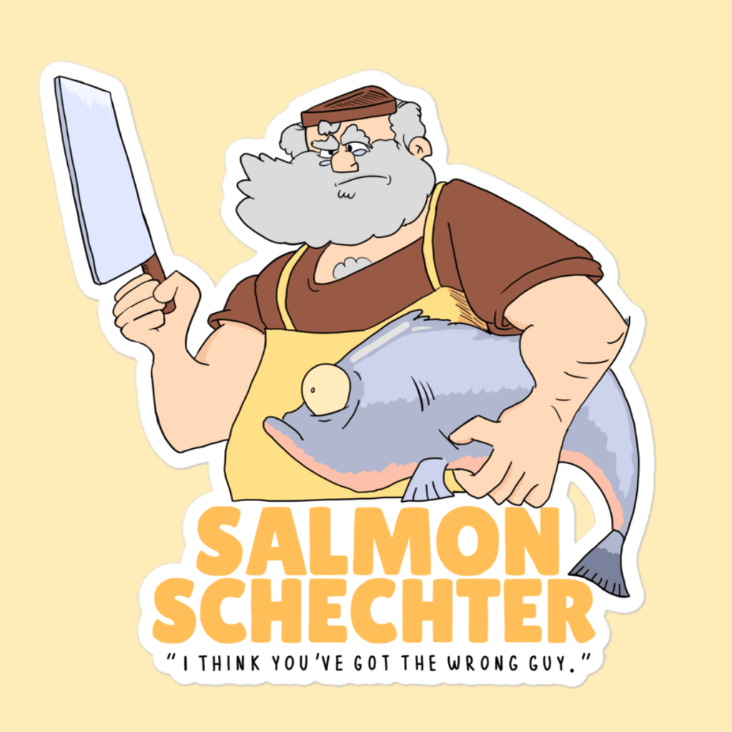 Salmon Schechter Sticker