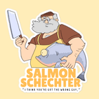 Salmon Schechter Sticker
